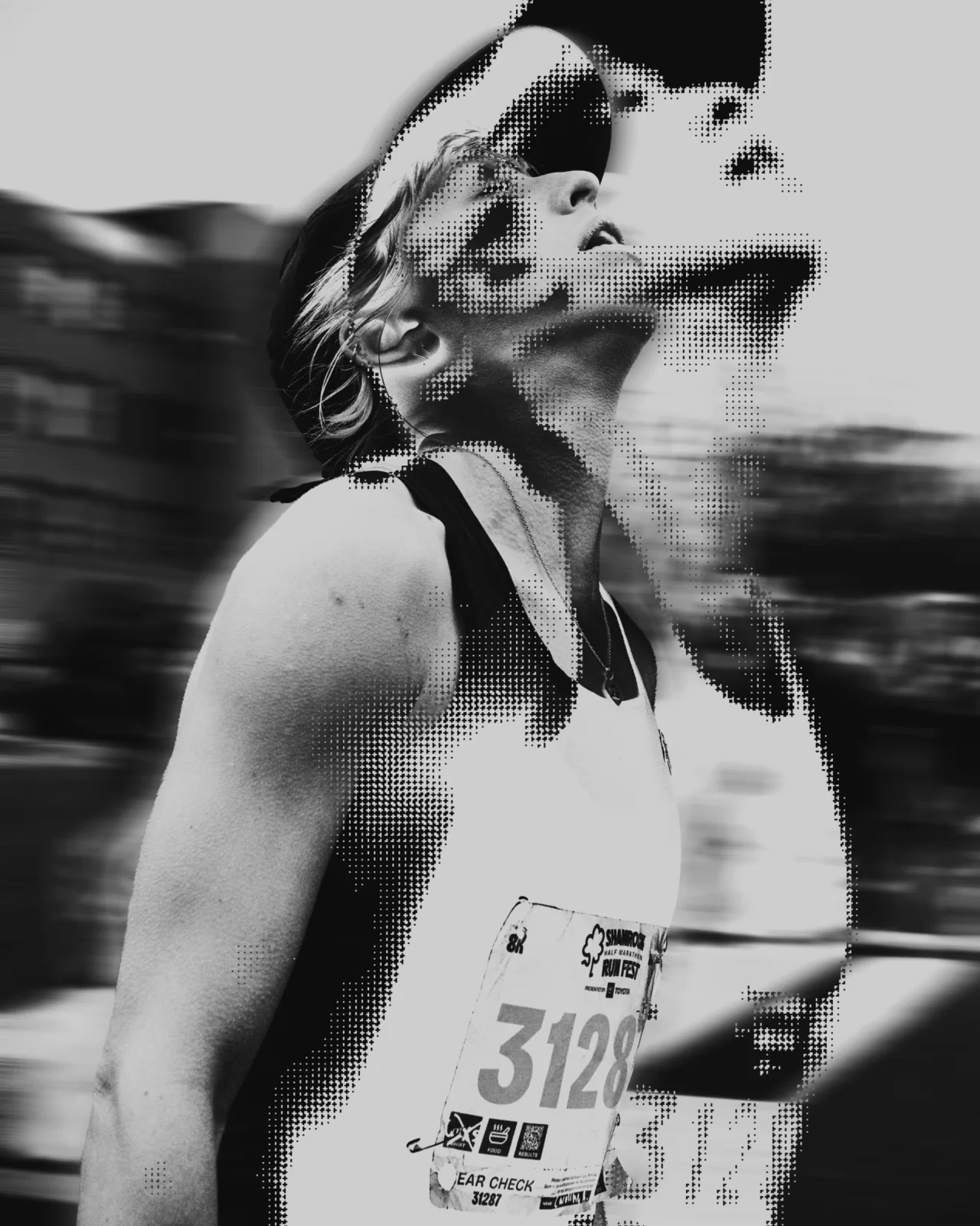 Halftone portrait of a finisher
