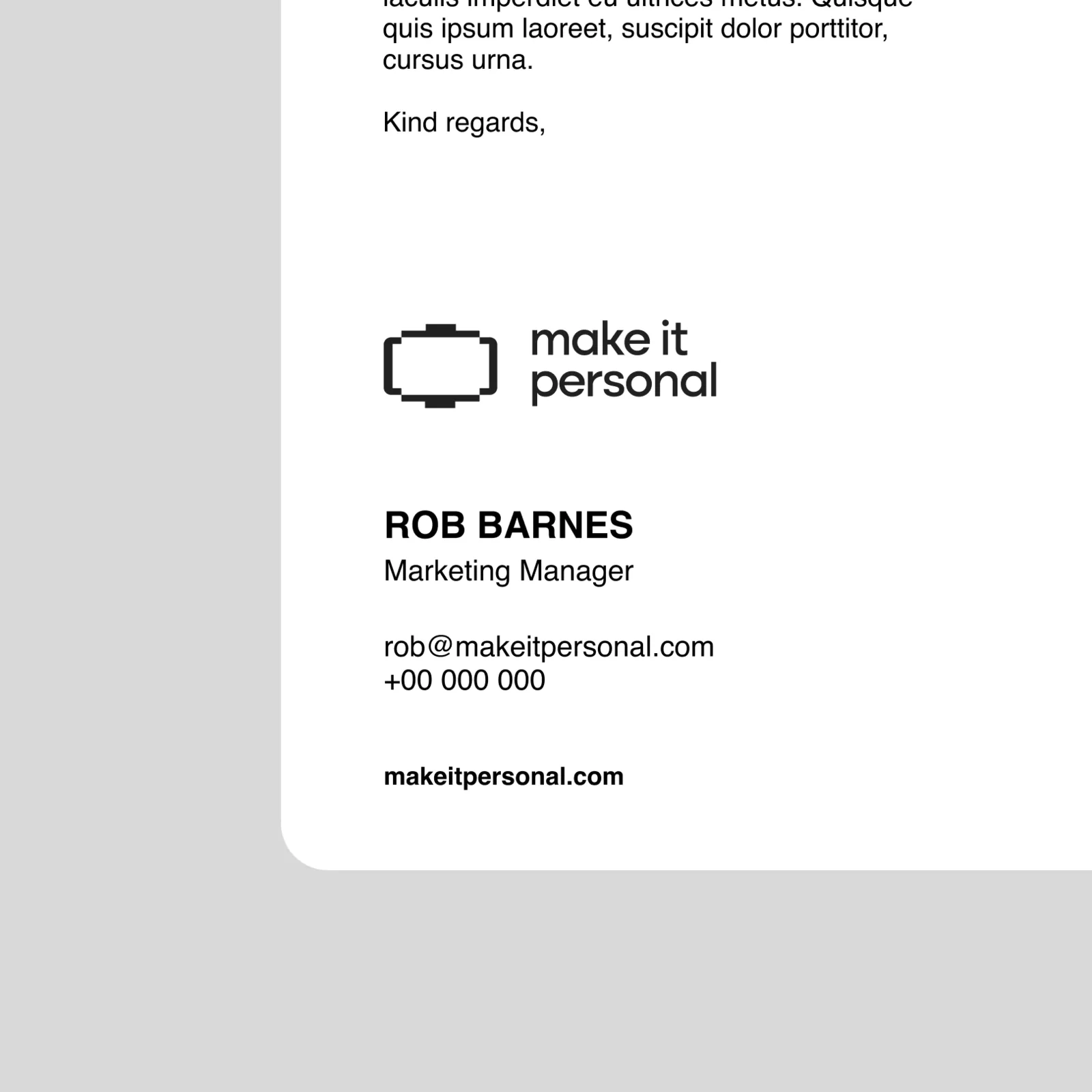 Letterhead and business card