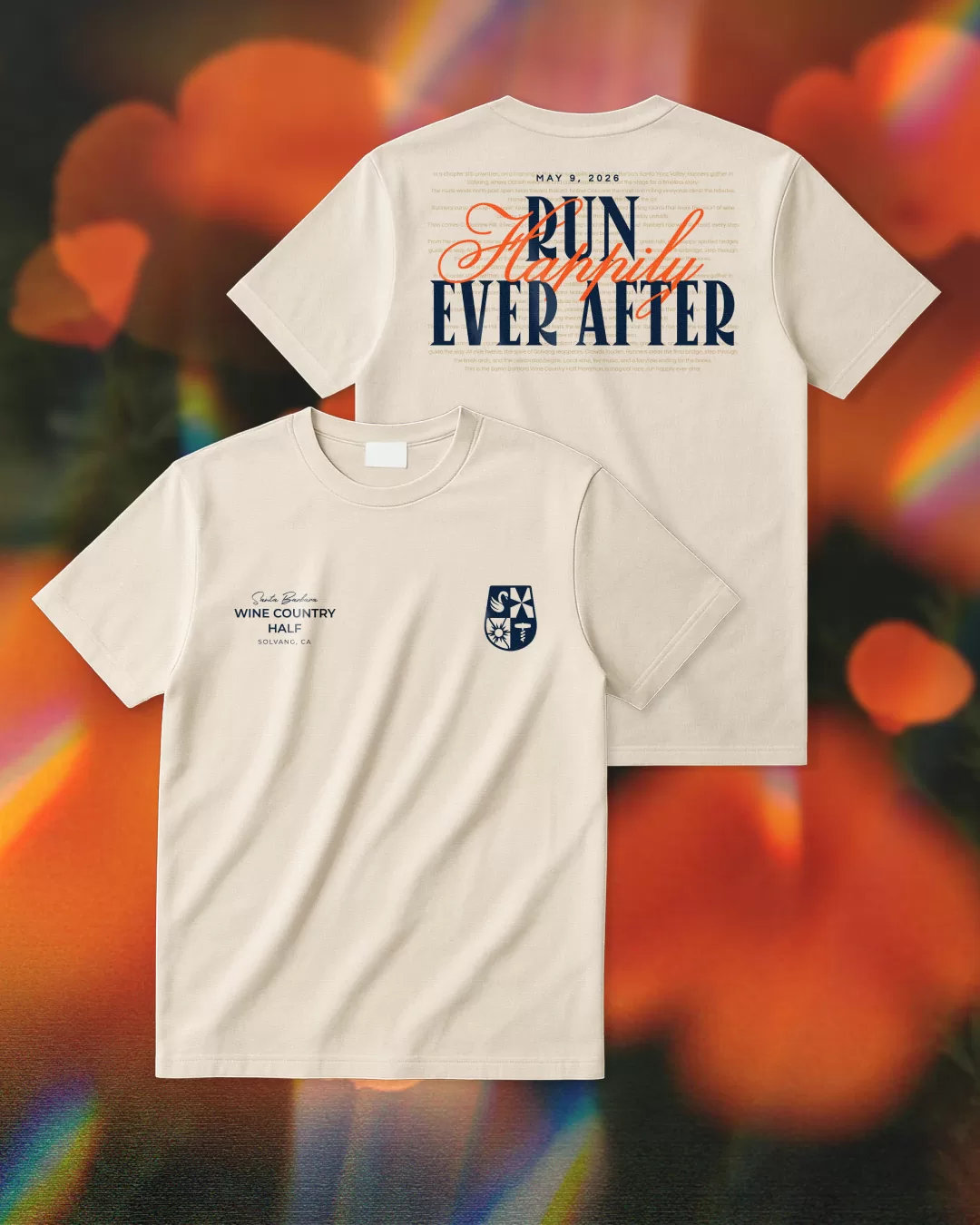 Run Happily Ever After event t-shirts