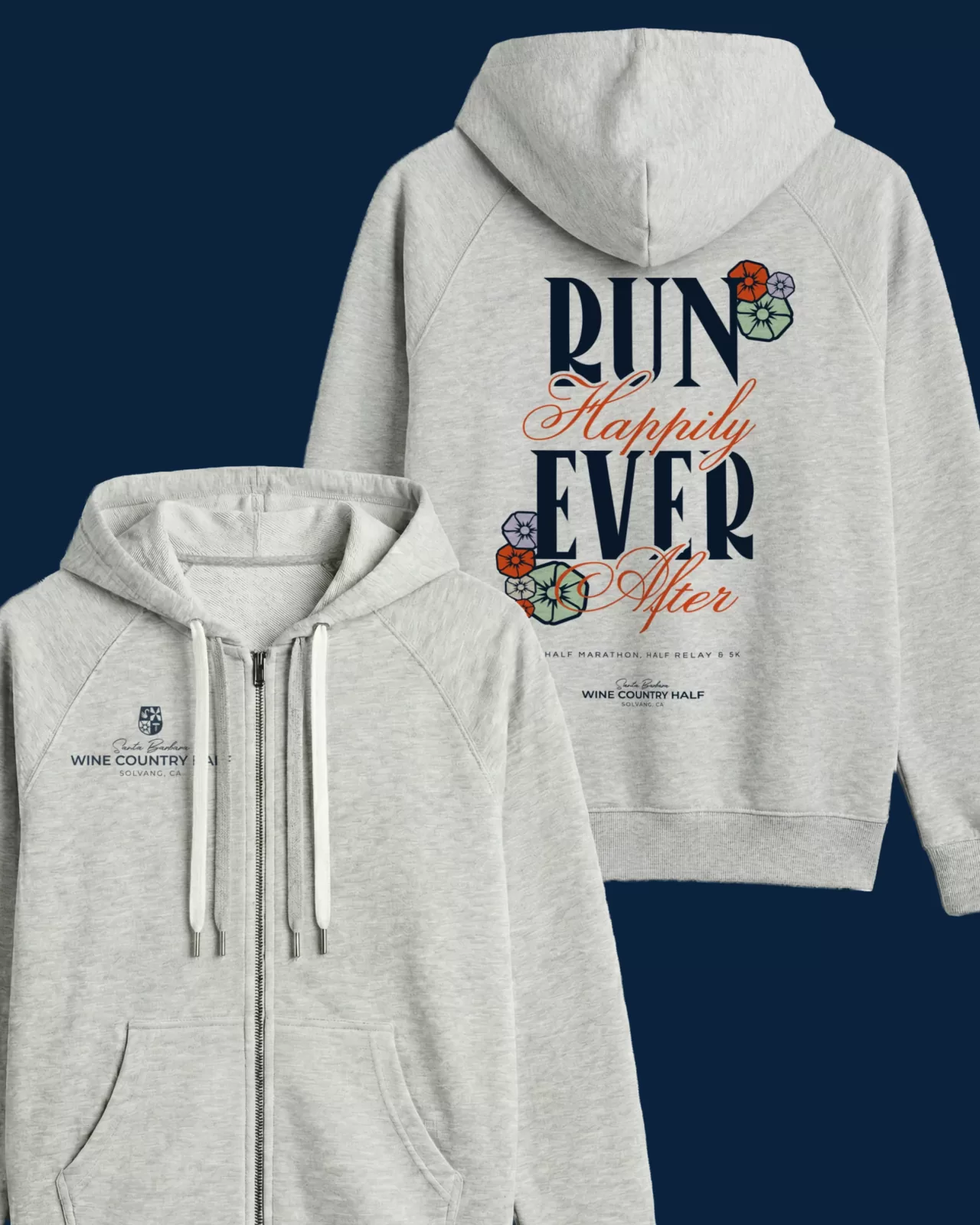 Event hoodie on navy